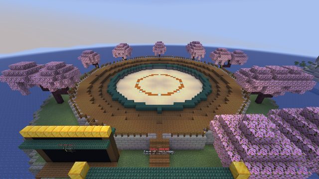 The equal-kit duels arena beside the Hanami hub